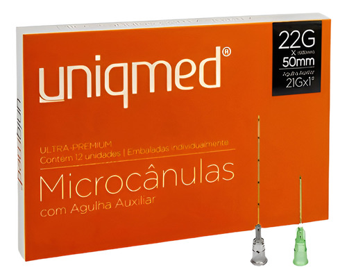 Microcânulas C/ Agulha Auxiliar 22g X 50mm(21gx1 ) 1 Unidade