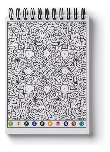 Livro De Colorir Mandalas Com Cores Guiadas Por Números Cores Guiadas