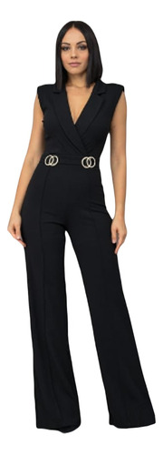 Palazzo Elegante Dama Completo Jumpsuit Joya Strech Jp14241