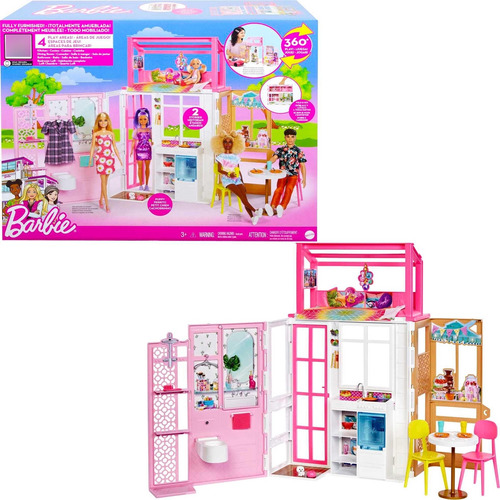 Barbie Casa De Muñecas Con Muebles Y Accesorios, Incluyend.