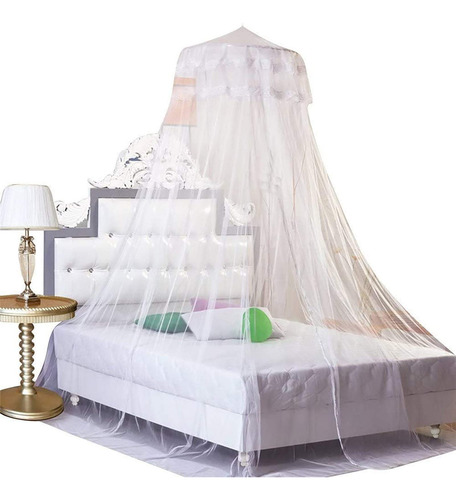 Housweety G00616 - Mosquitera Tipo Cpula Para Cama, Color Bl