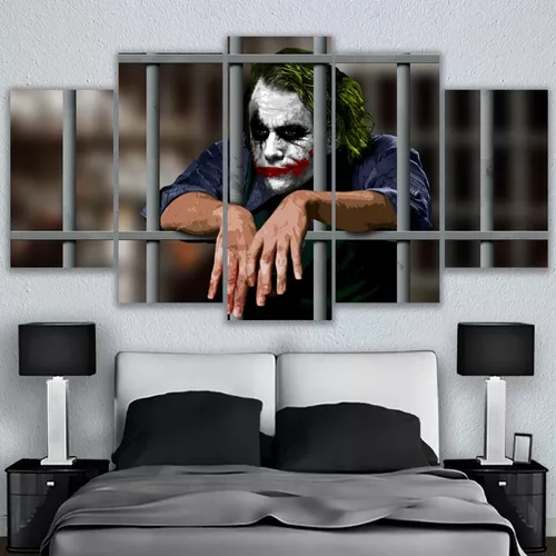 5 Cuadros Canvas Joker Heath Ledger Batman Cine Arte Diseño