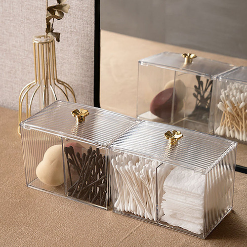 Caja De Maquillaje Transparente Con Soporte Para Almohadilla