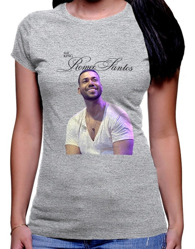 Camiseta Premium Dama Estampada Romeo Santos Smile