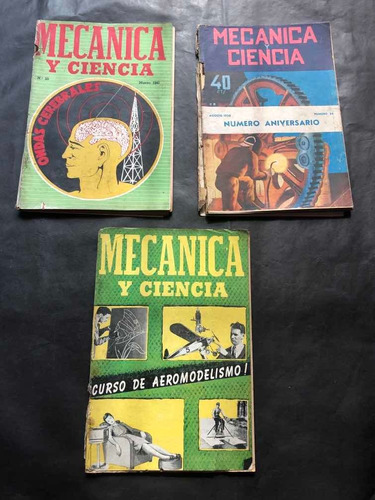 Antiguas Revistas Mecanica Y Ciencia. Lote De 3. 53740