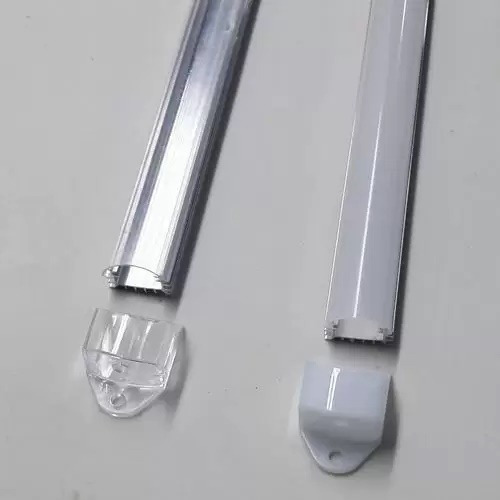 Imagem 2 de 3 de Calha Perfil De Aluminio P/ Barra De Led. Transpar / Leitoso