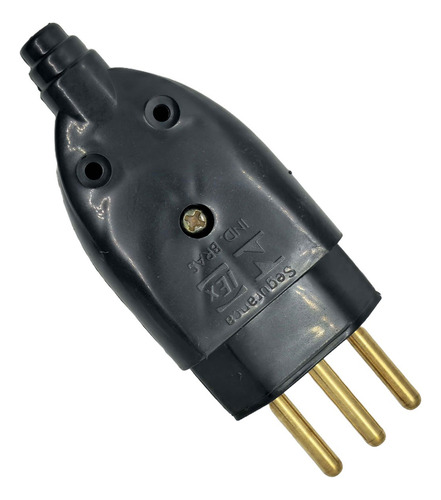 Kit 3x Plug Chato Macho Tita Prensa Cabo 10a 2p+t Interneed