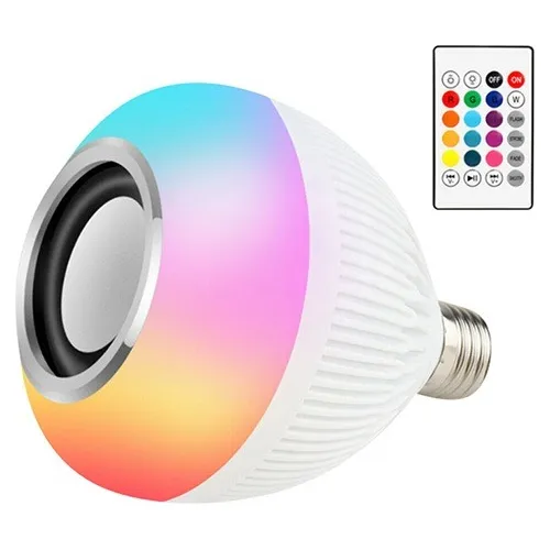 comprar Lampara Led Rgb Foco Parlante Bluetooth Control Remoto