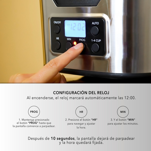 Rca Cafetera Digital Programable 12 Tazas Rc-caf3 Negro