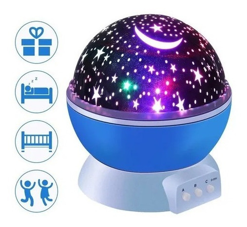 Estrella Proyector Lámpara Rotatoria Led Luz Bebé Niños