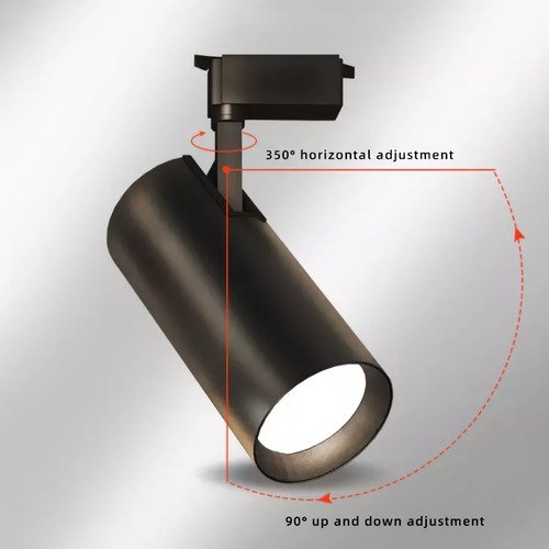 Lámparas Tipo Spot Con Riel De 1m X 3 Unid De 10w.