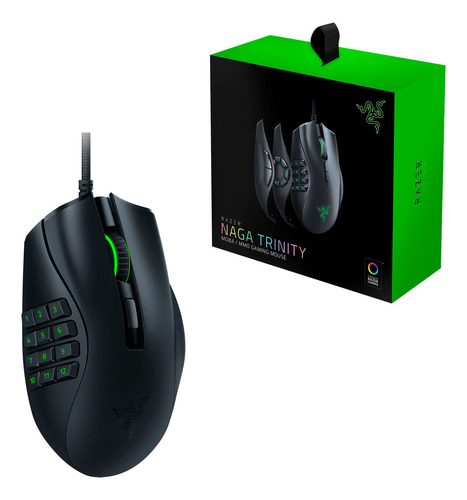 Mouse Gamer Razer Naga Trinity Rgb 19 Botones Intercambiable