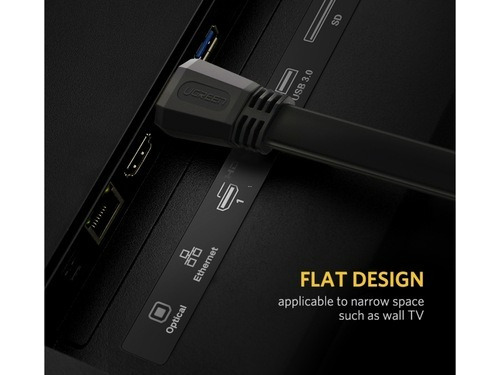 Cable Ugreen Hdmi 2.0 Plano De 1.5 M 4k@60hz Hdr 3d Hec Arc