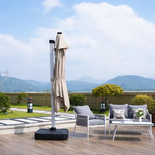 Ombrelone Guarda Sol Lateral 3x3 Aluminio Led Solar Premium Ombrelone Guarda Sol Lateral 3x3 Aluminio Led Solar Premium