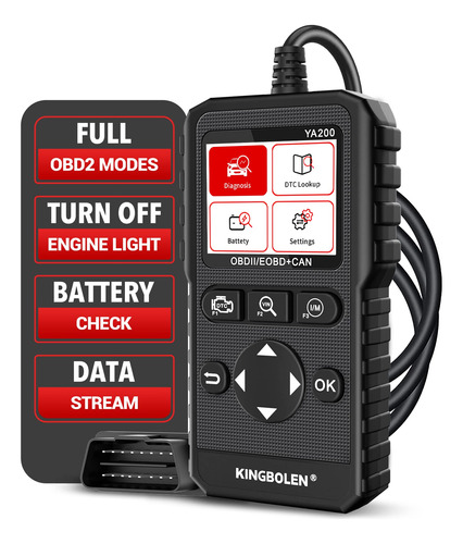 Kingbolen Escaner Ya200 Obd2, Lector De Codigo Obd2 Para Aut