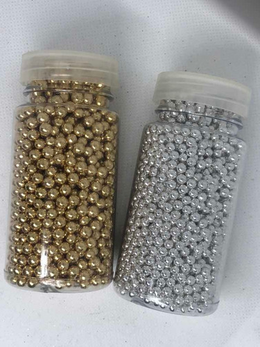 Sprinkles Perlas Oro Y Plata Para Deco De Postres 200grs