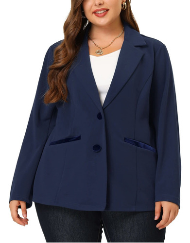 Agnes Orinda Blazers Casuales De Talla Grande Para Mujer, C.