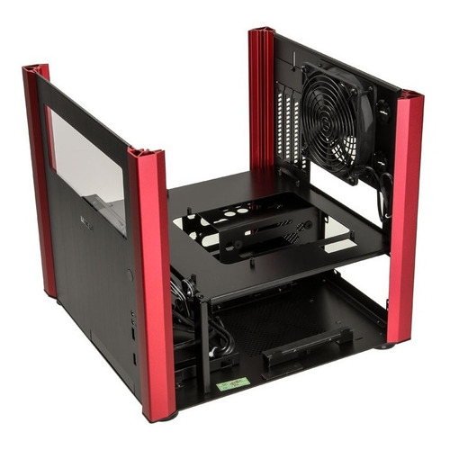 Imagen 3 de 5 de Gabinete Lian Li Pc-v359wrx Black/red Cubo M-atx Aluminium