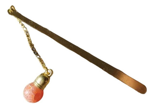 Señalador Artesanal Orbe Agata Color Naranja Gemos Minerales Naranja Orbe Agata Color Naranja
