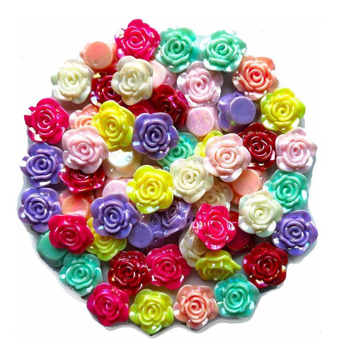 Lotes Mixtos Brillante Ab Color Acrílico Rose Bead But...