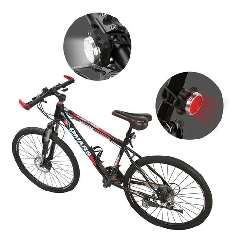 Luces Para Bicicleta Usb Recargable Impermeable 4modos Luces