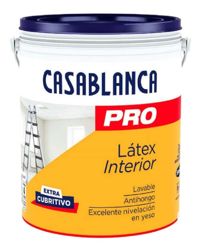Pintura Latex Inte Casablanca Pro Blanco X 4 Lts- Kromacolor