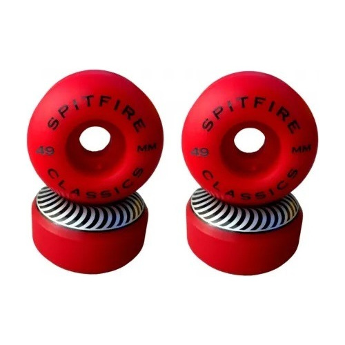 4 Rodas Spitfire 49mm 99a Classics Red - Skateboard