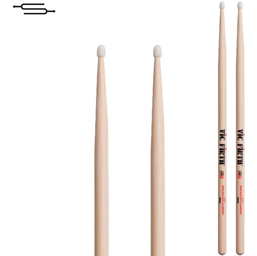 Palillos Bateria Vic Firth  5a Punta De Nylon Hickory Pro