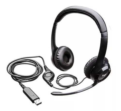 Auriculares Logitech Headset H390, On Ear, Negro