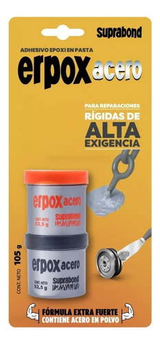 Adhesivo Epoxi Crafters Erpox Acero Máxima Soldadura 105gr