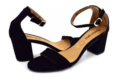 Zapatillas Melissa Garcia 7501 Ante Negro Hilary 22 27 Dama