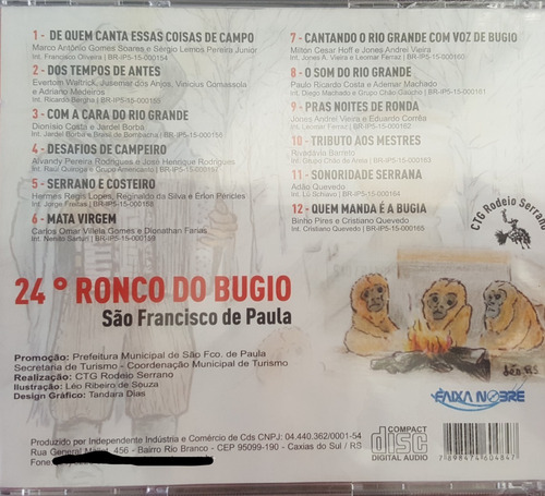 24o Ronco Do Bugio - Cd - (lacrado)