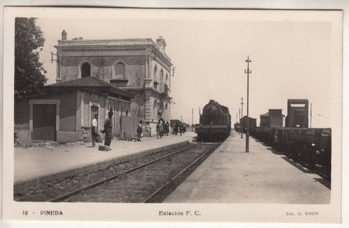 Antigua Postal Estacion Ferrocarril Pineda De Mar Barcelona