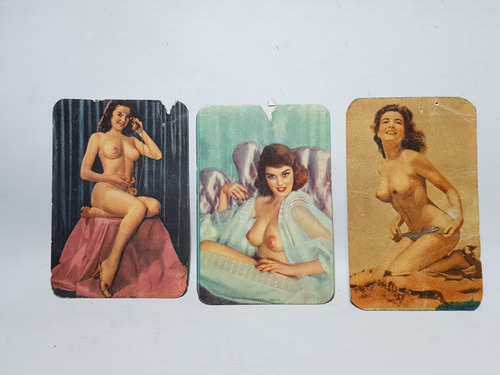 Imagen 1 de 8 de Antiguos Almanaques De Bolsillo Eróticos Lote X 3 Mag 59038