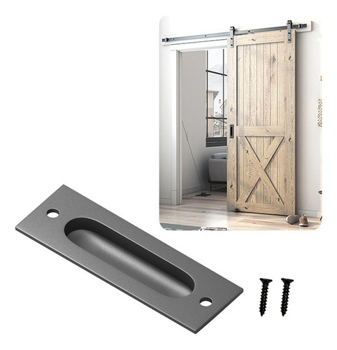Nuevo Manija De Puerta Corredera Negra Mate Tirador Al Ras