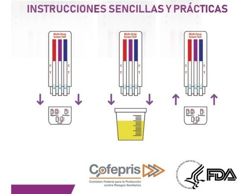 Prueba Antidoping En Orina Panel 6 Parámetros Caja / 25pz