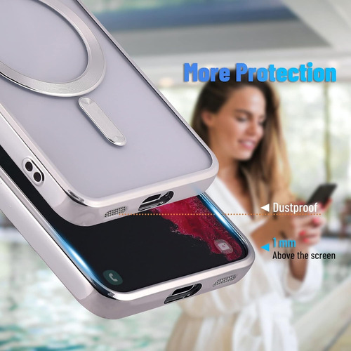 Funda Para Samsung S21fe S21 Fe Imantada Protector Camara Gris S21 Fe