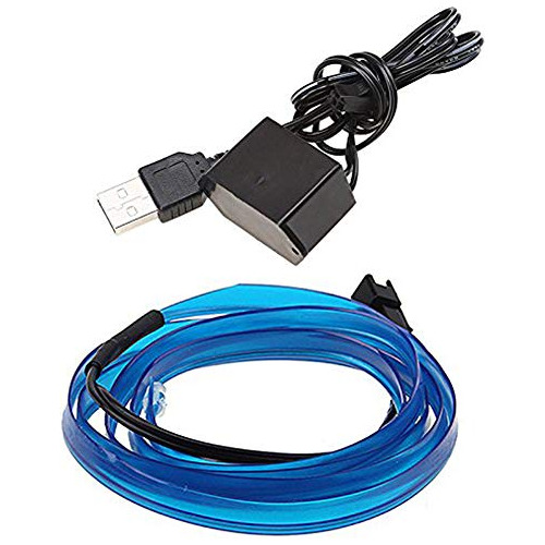 5m/16ft Luces De Neón Usb Electroluminiscentes Coche, ...