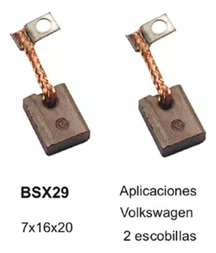 Juego Carbones Arranque Senda-saveiro Dsl T/bosch (bsx-29)