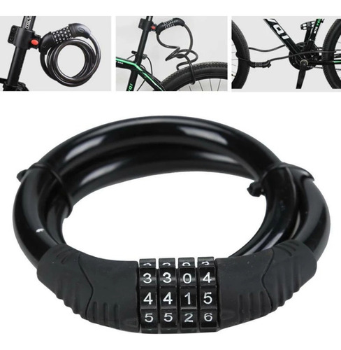 Candado Para Bicicleta, Combinación De Números, Resistente,
