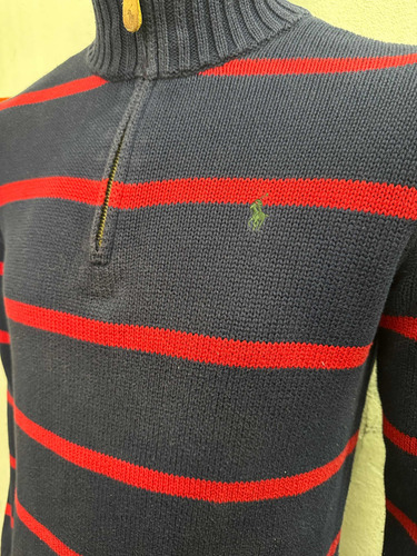 Sweater De Hilo 1/4 Zip Polo Ralph Lauren Talle Small