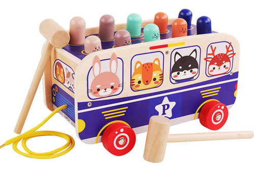 Juguetes Educativos Para Niños K Whackamole Bus Animals 1001