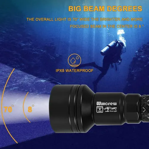 Linterna De Buceo Dx50 3200 Lm, Anti Corrosión 150m, 3h Bat