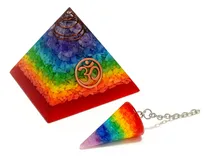 Comprar Piramide Orgon 7 Chakras Orgonita Energetica Tarot + Pendulo