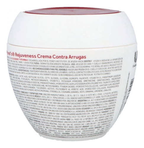 Pond's Rejeveness Crema Contra Arrugas Frasco Con 200 G Todo Tipo De Piel Día