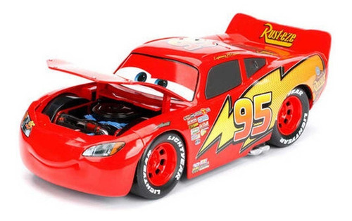 Rayo McQueen Cars Jada Toys 1:24 Metal Rojo Llantas Extras Realista