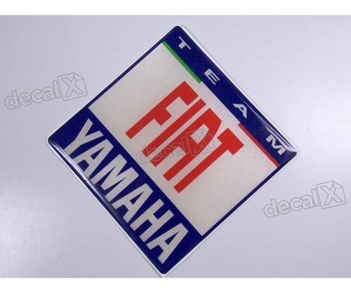 Emblema Adesivo Resinado Yamaha Team Fiat 8x8 Cms Cor ADESIVO EMBLEMA GRÁFICO TEAM FIAT