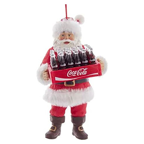 Kurt S. Adler 5.75-inch Santa Holding Case Of Coke Orna...