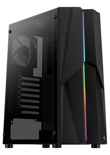 Gabinete Gamer Aerocool Mecha Argb Media Torre Cristal Temp