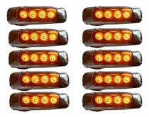 Comprar 10 Plafónes Universal 4 Led Con Luz Fija Y Estrobo Ambar